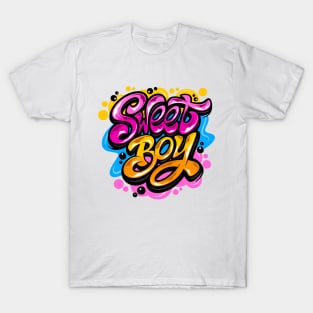 Sweet Boy Typography Lettering T-Shirt